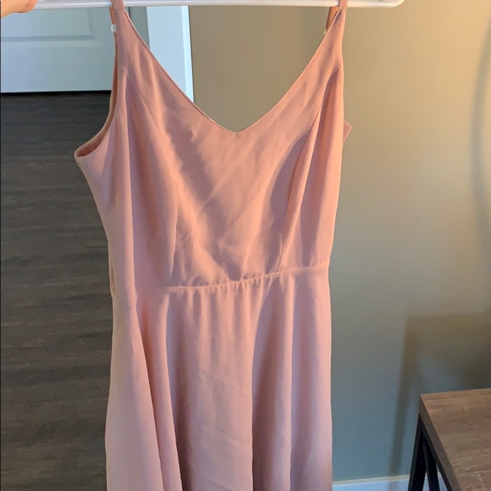 HUSH Blush open back dress